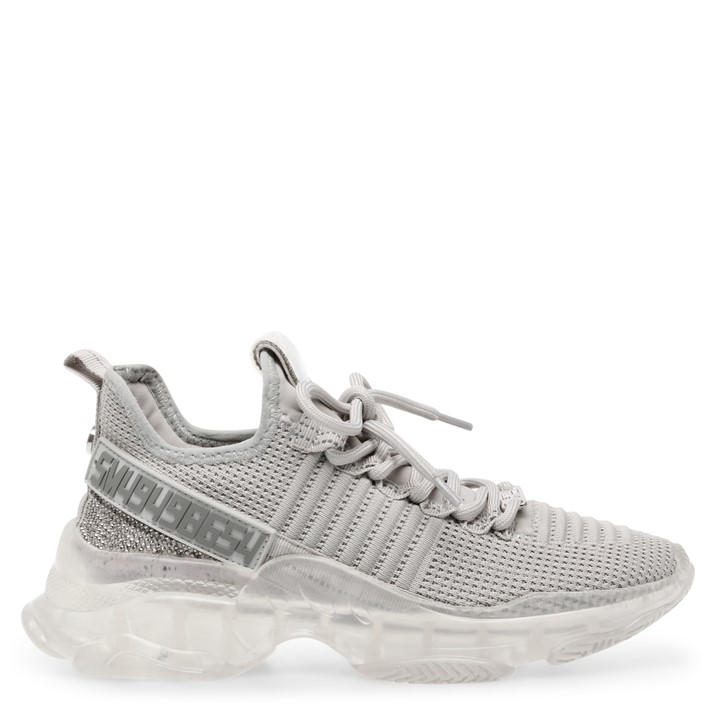 Steve Madden Women's Grey Maxilla Low-Top Runners in Size 4, Sports Direct
