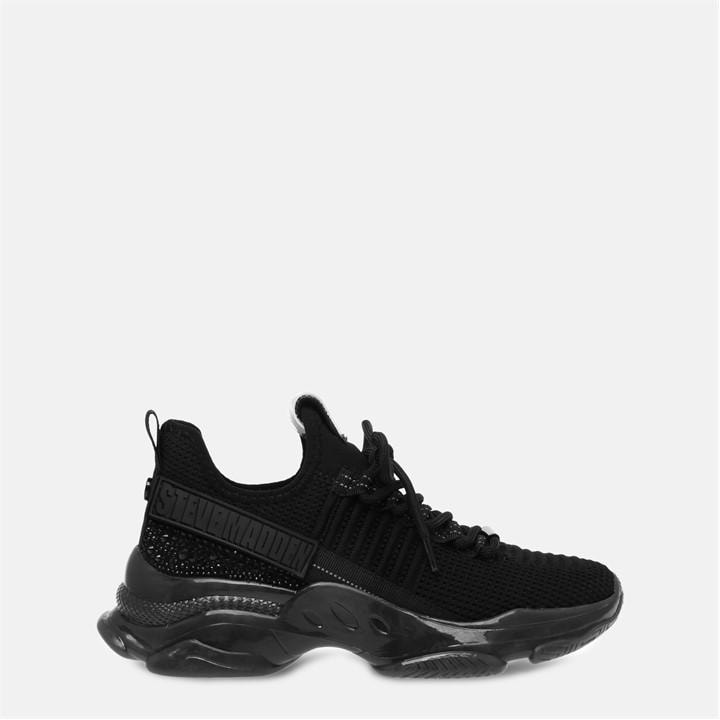 Steve Madden Women's Black Maxilla Low-Top Runners in Size 4, Sports Direct