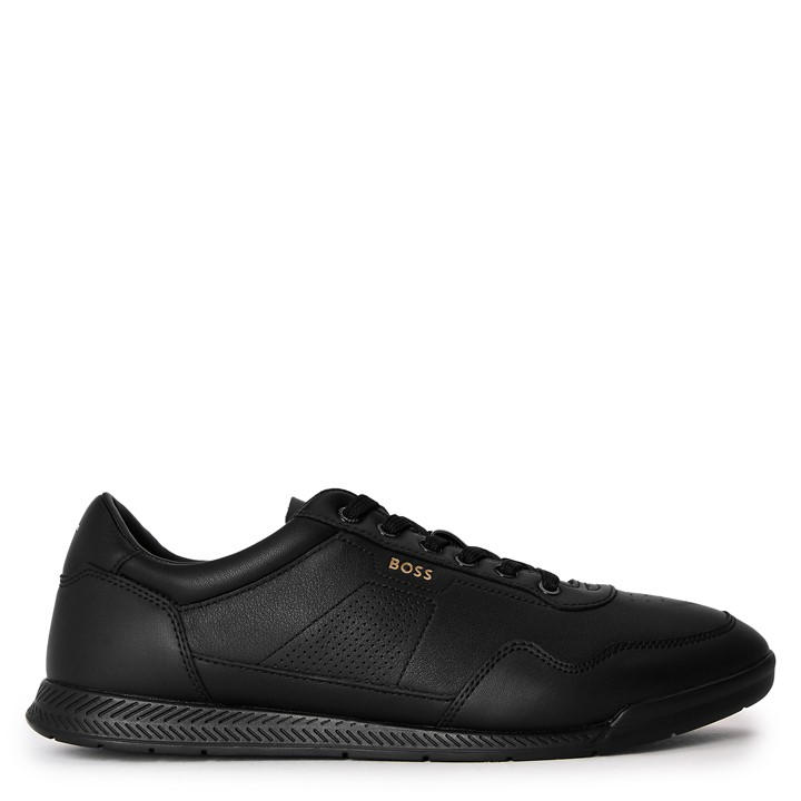 Boss Men's Black Nitan Ltpf 10262347 01 Low-Top Trainers in Size 10, Sports Direct