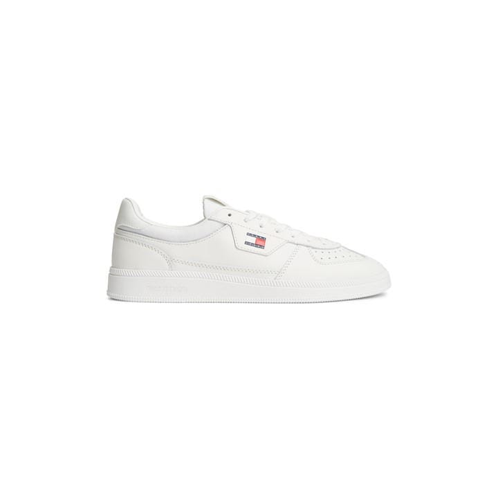 Tommy Jeans Men's Greenwich Flag Leather Low-Top Trainers - Ecru - 11 (46) - Image 3