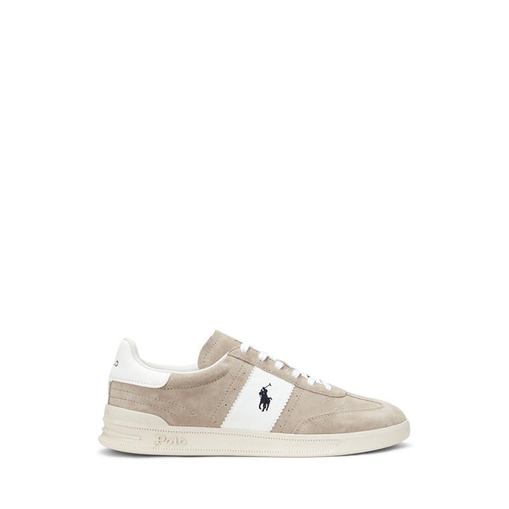 Polo Ralph Lauren Men's Beige Heritage Aera Low-Top Trainers in Size 10, Sports Direct