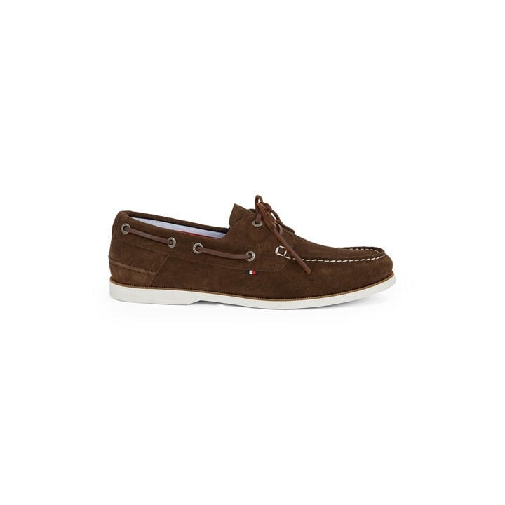 Tommy Hilfiger Men's Brown Th Boat Shoe Core Suede in Size 7, Sports Direct