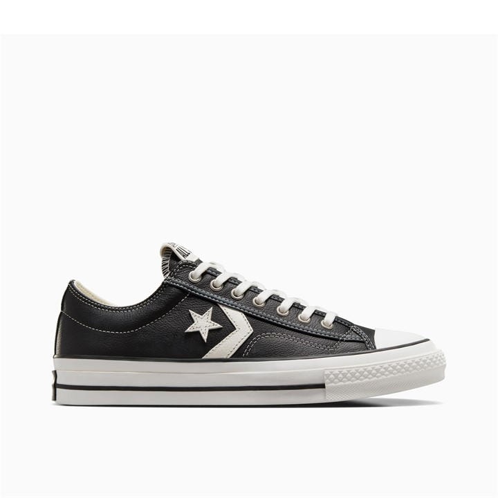 Converse  Black  Star Player 76 Fall Leather Low-Top Trainers in Size 9, Sports Direct