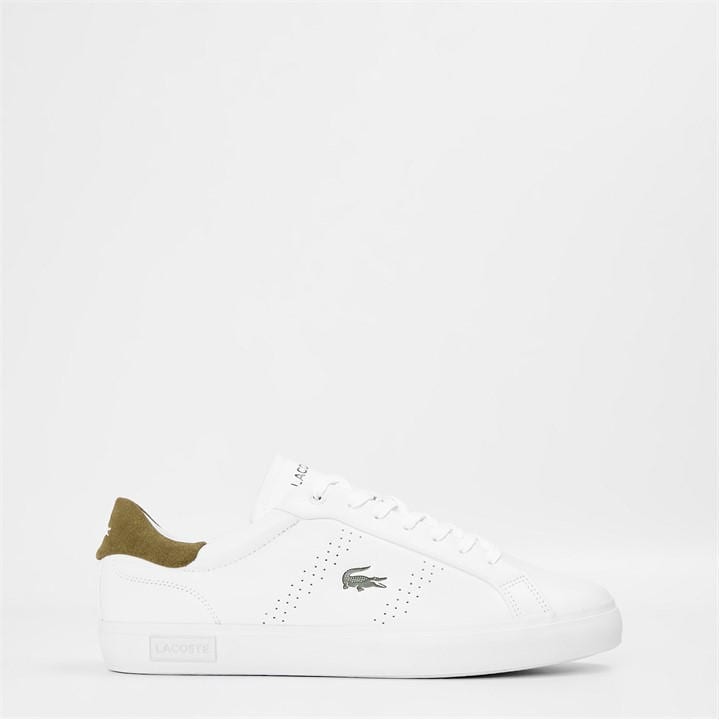 Lacoste Men's White Powercourt Low-Top Trainers in Size 7, Sports Direct