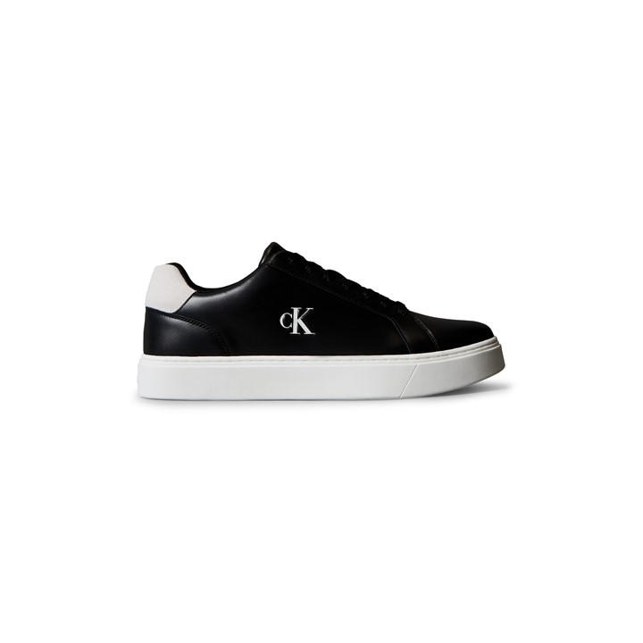 Calvin Klein Men's Black Leather Classic Cup Low-Top Trainers in Size 11, Sports Direct
