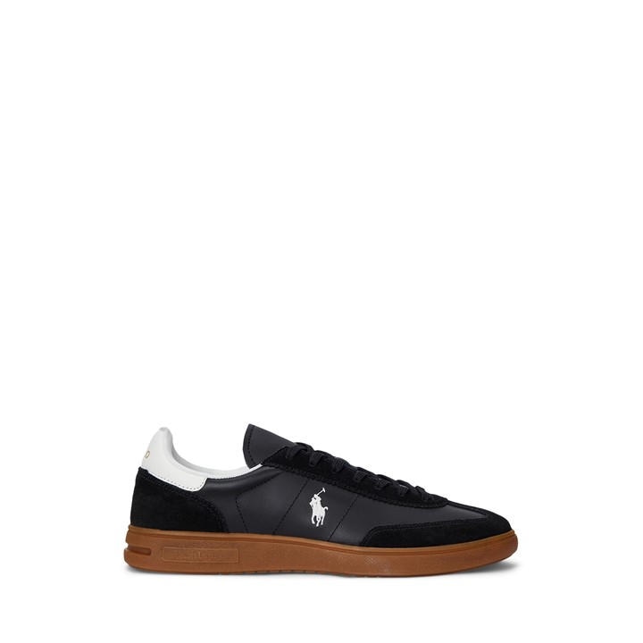 Polo Ralph Lauren Men's Black Bedford Low-Top Trainers in Size 9, Sports Direct