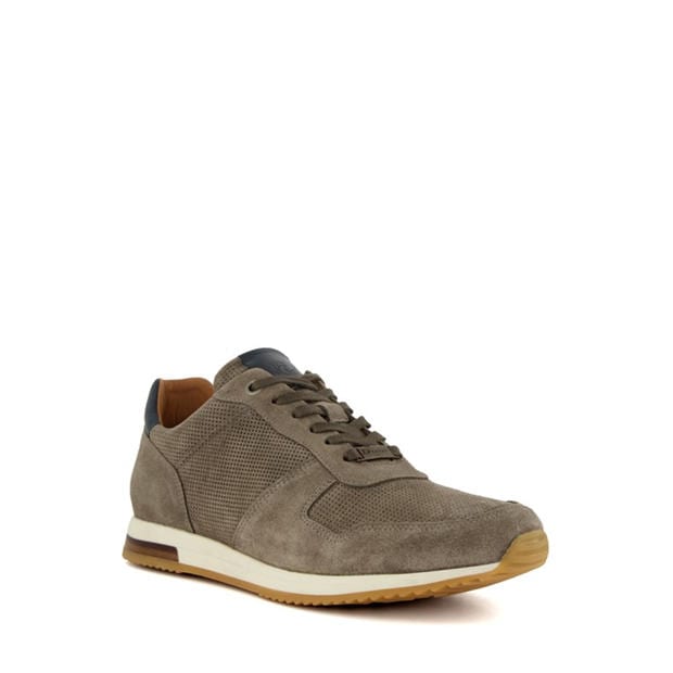Grey - Dune London - Men's Trilogy Low-Top Trainers