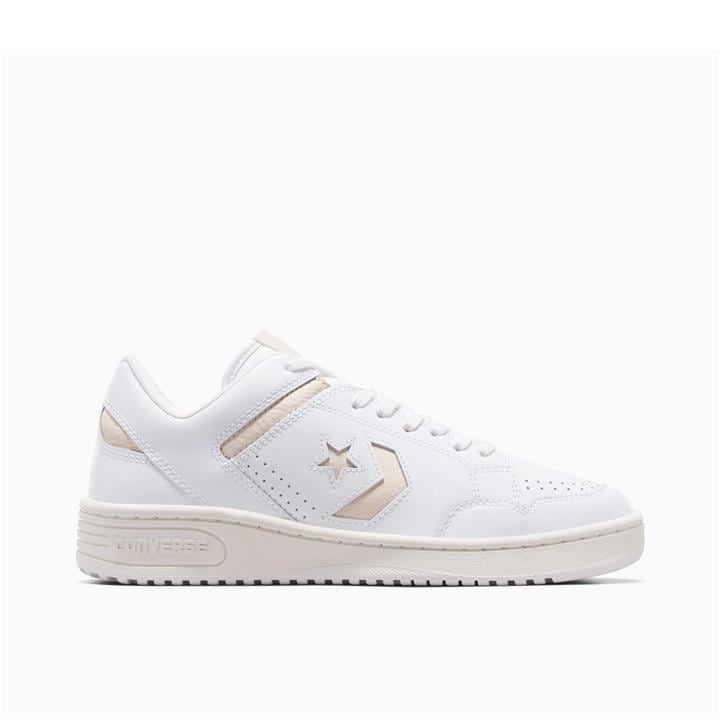 Converse  White  Weapon Leather Low-Top Trainers in Size 5.5, Sports Direct
