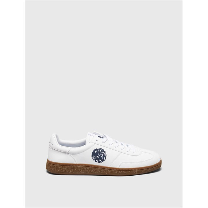 Pretty Green Men's White Low-Top Trainers in Size 6, Sports Direct