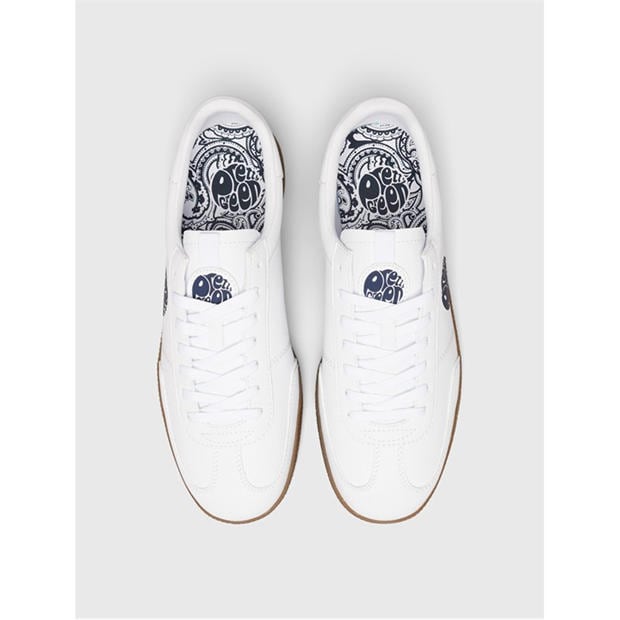 White - Pretty Green - Men's Low-Top Trainers
