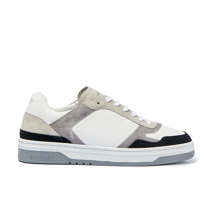 Mallet Men's White Barnsley Low-Top Trainers in Size 10, Sports Direct