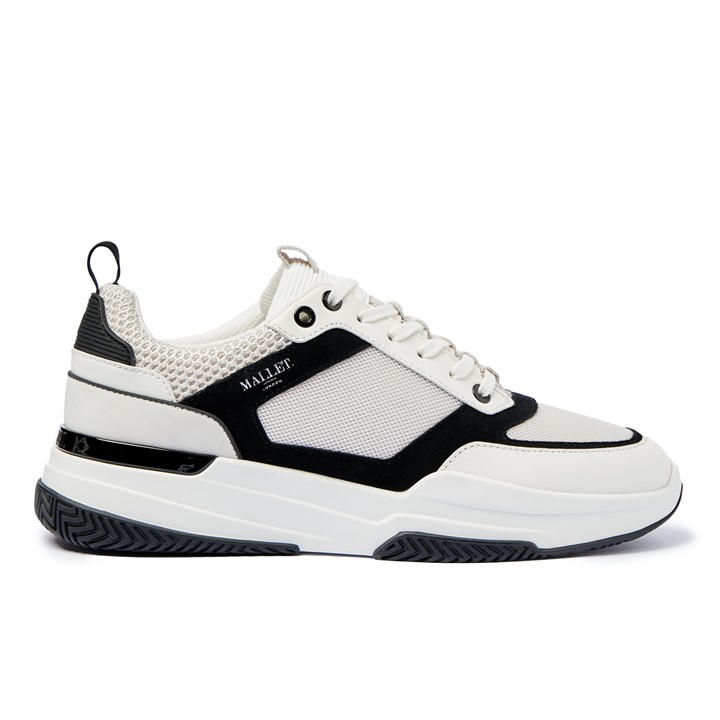 Mallet Men's White Radnor Low-Top Trainers in Size 7, Sports Direct