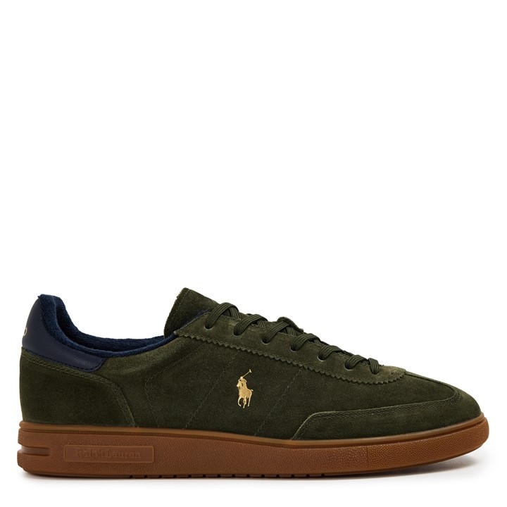 Polo Ralph Lauren Men's Green Bedford Low-Top Trainers in Size 11, Sports Direct