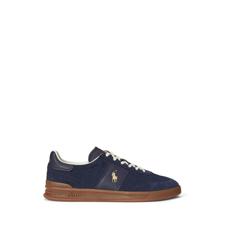 Polo Ralph Lauren Men's Blue Aera Low-Top Trainers in Size 8, Sports Direct