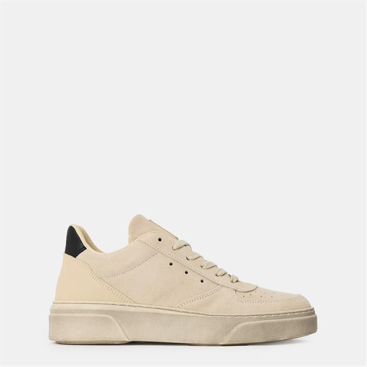 Steve Madden Men's Beige Brent Low-Top Trainers in Size 8, Sports Direct