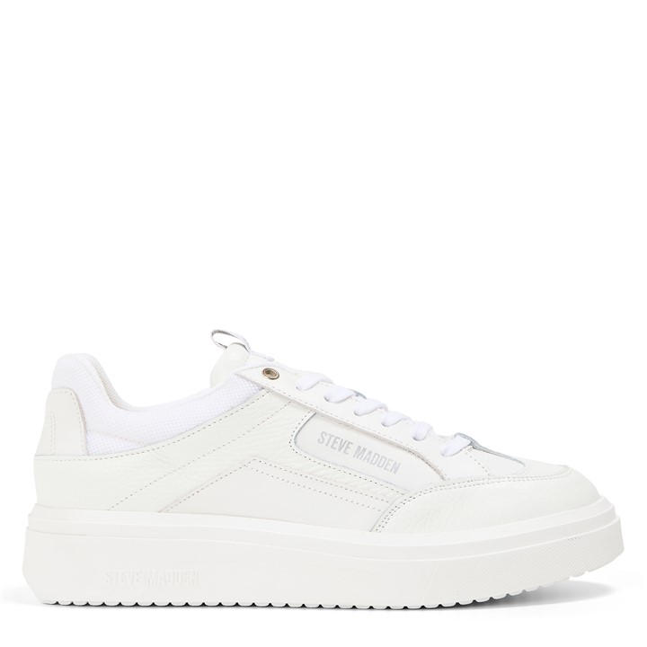 Steve Madden Men's White Orlando Low-Top Trainers