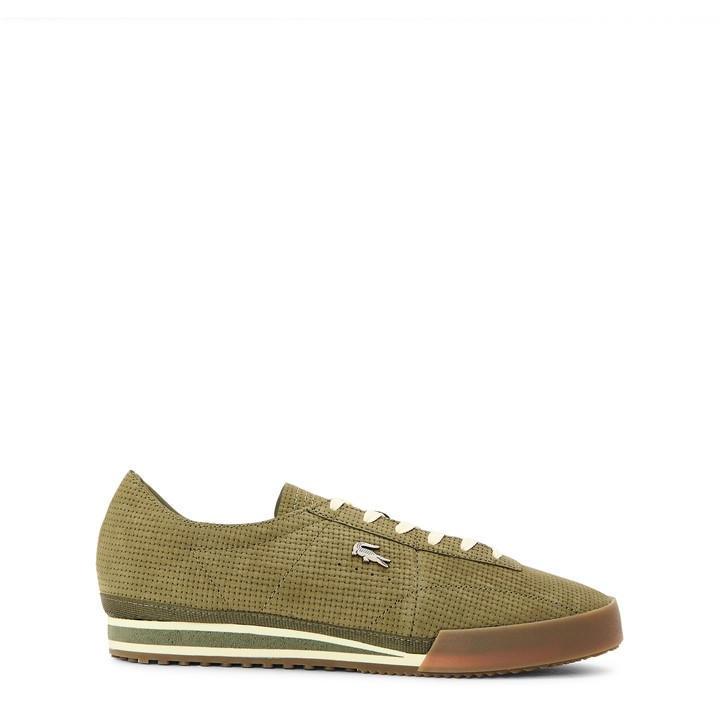 Lacoste Men's Green Low-Top Trainers in Size 8, Sports Direct