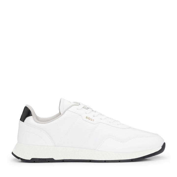Boss Men's White Titanium Runner Trainers in Size 6, Sports Direct