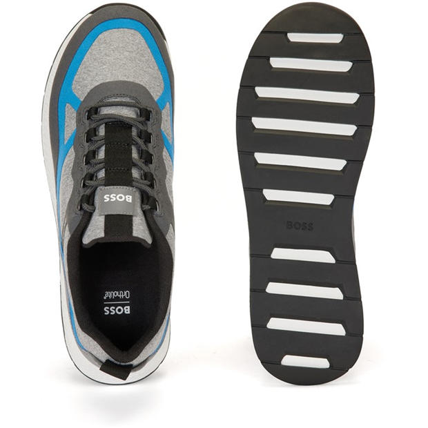 Отворено синьо - Boss - Men's Titanium Lyme Low Trainers