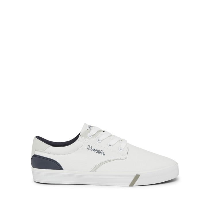 Bench Men's White Briscoe Low-Top Trainers in Size 11, Sports Direct