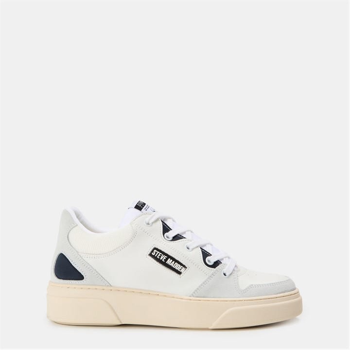 Steve Madden Men's White Kingpin Low-Top Trainers in Size 7, Sports Direct