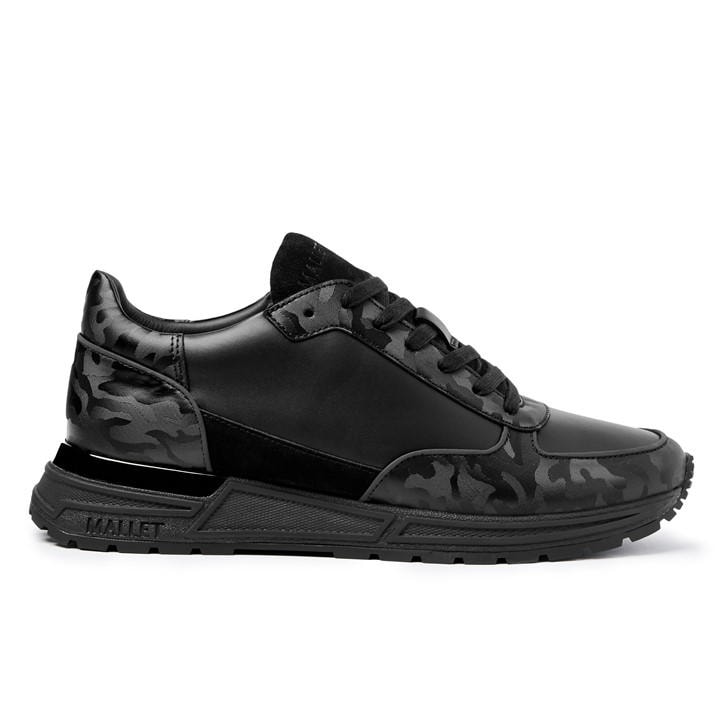 Mallet Men's Black Popham Camo Trainers in Size 7, Sports Direct