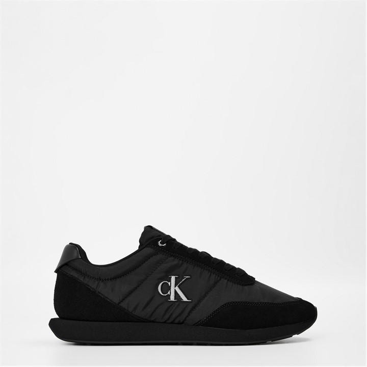Calvin Klein Men's Black Ck Retro Runners in Size 9, Sports Direct