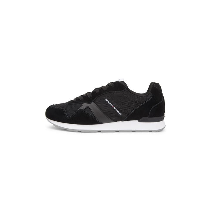 Tommy Hilfiger Men's Black Runner Icon Mix Runners in Size 11, Sports Direct