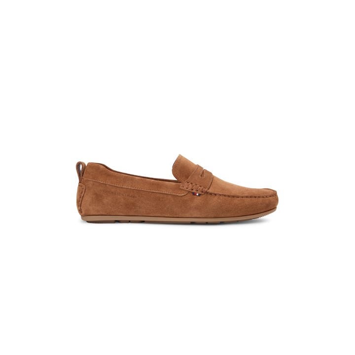 Tommy Hilfiger Men's Brown Low-Top Trainers in Size 10, Sports Direct