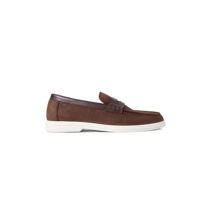 Tommy Hilfiger Men's Brown Low-Top Trainers in Size 11, Sports Direct