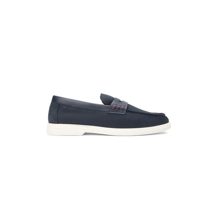 Tommy Hilfiger Men's Blue Low-Top Trainers in Size 11, Sports Direct