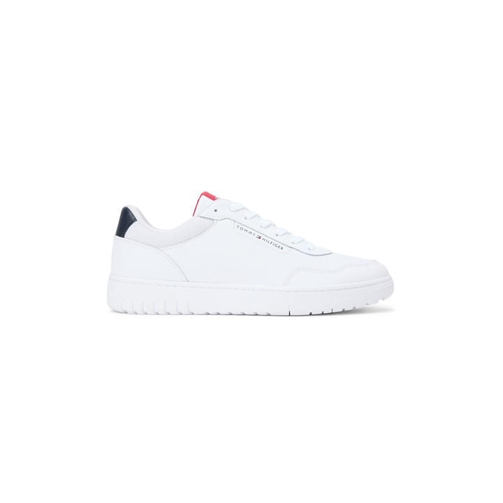 Tommy Hilfiger Men's White Low-Top Trainers in Size 10, Sports Direct