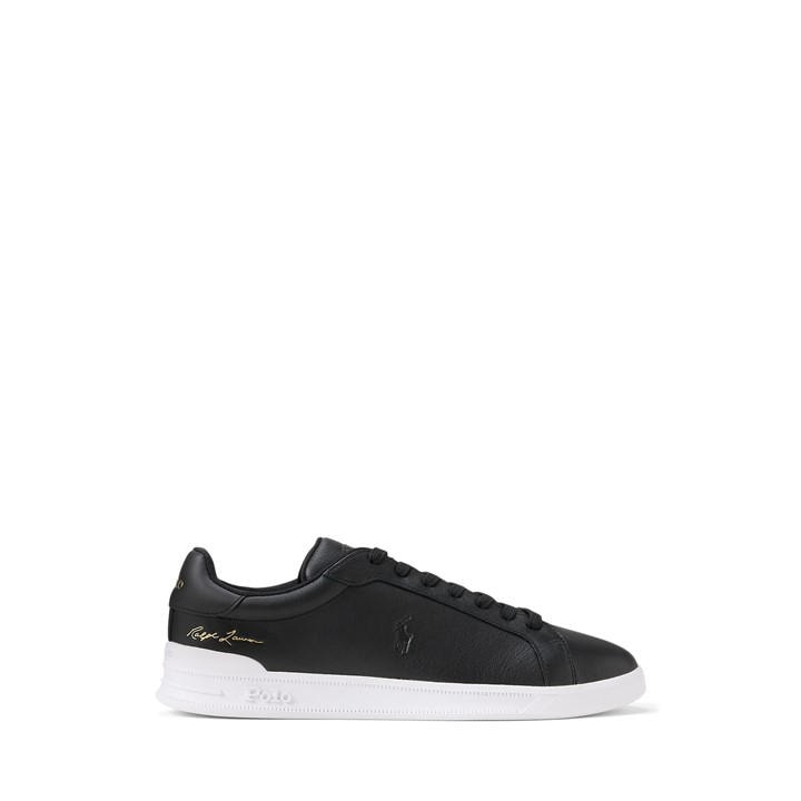Polo Ralph Lauren Men's Black Low-Top Trainers in Size 9, Sports Direct