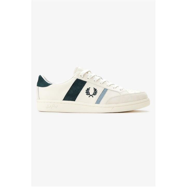 Fred Perry Men's White Low-Top Trainers in Size 9, Sports Direct
