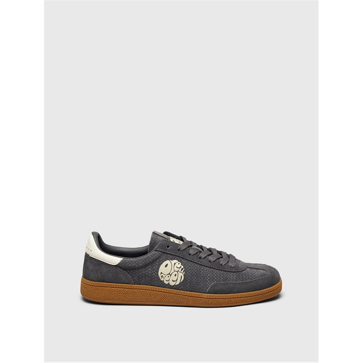 Pretty Green Men's Grey Low-Top Trainers in Size 6, Sports Direct