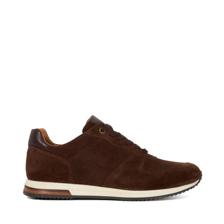 Dune London Men's Brown Trilogy Runner Low-Top Trainers in Size 12, Sports Direct