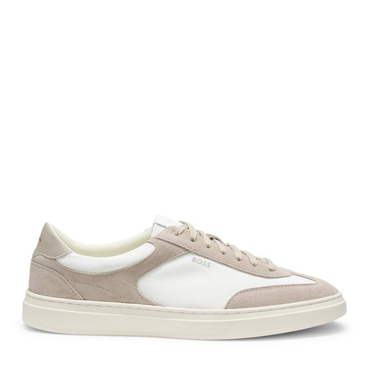 Boss Men's White Low-Top Trainers in Size 7, Sports Direct