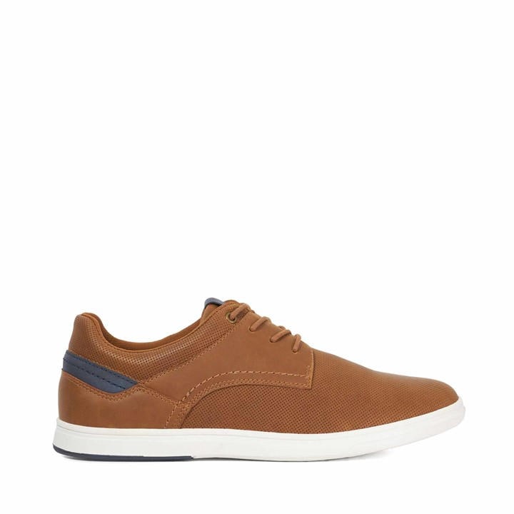 Dune London Men's Brown Low-Top Trainers in Size 10, Sports Direct