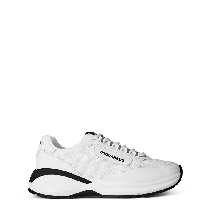 Dsquared2 Men's White Leather Dash Sneakers in Size 9, Sports Direct