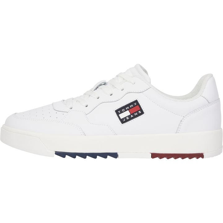 Tommy Jeans Men's White Michael Basket Sneakers in Size 8, Sports Direct