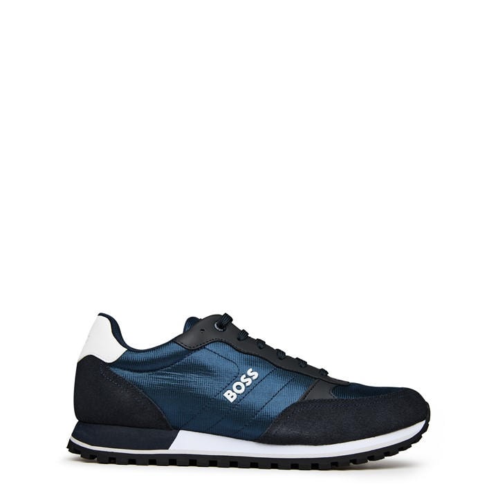 Boss Men's Blue Parkour Runners Textured Mesh Trainers in Size 16, Sports Direct