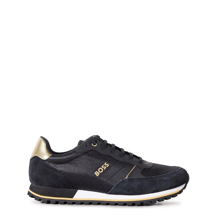 Boss Men's Black Parkour Runners Textured Mesh Trainers in Size 12, Sports Direct