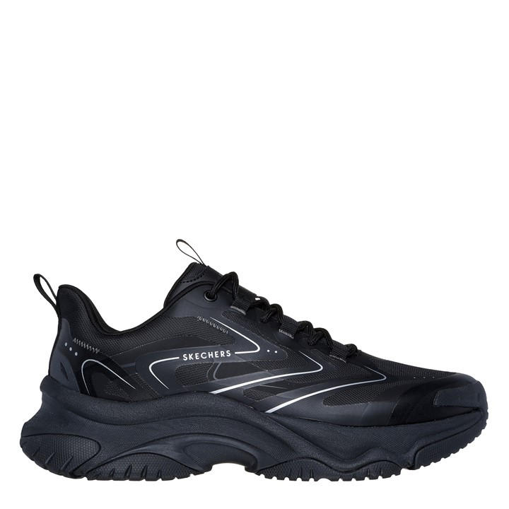Skechers Men's Black Classic Low-Top Trainers in Size 8, Sports Direct