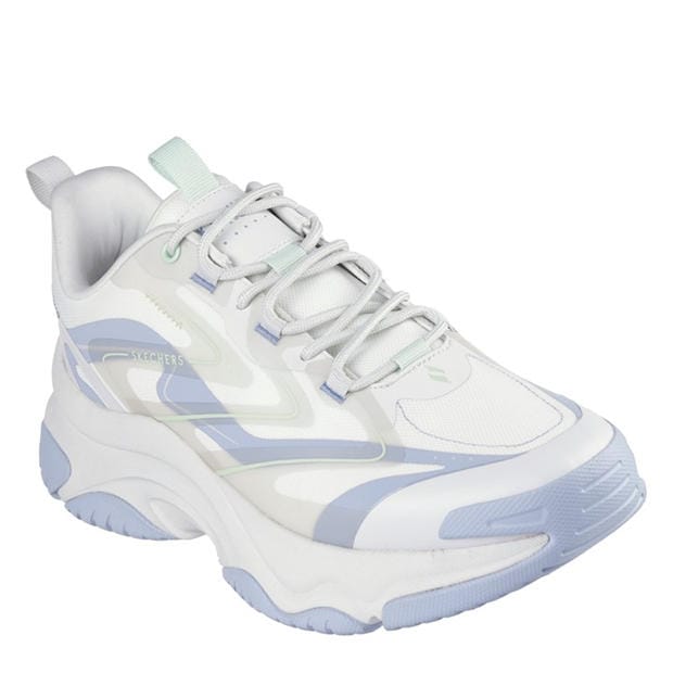 Grey Blue - Skechers - Men's Classic Low-Top Trainers