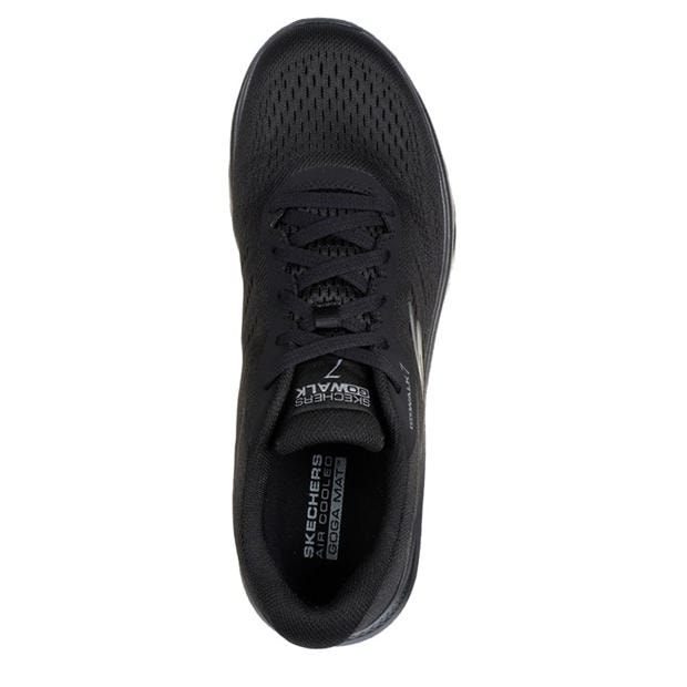 Black - Skechers - Men's Engineered Mesh Lace-Up Low-Top Trainers