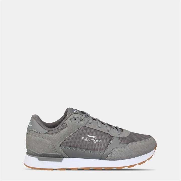 Slazenger Men's Grey Lace Up Classic Low-Top Trainers in Size 11, Sports Direct