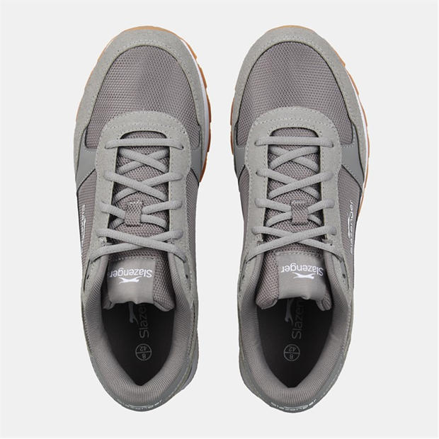 Grey - Slazenger - Men's Lace Up Classic Low-Top Trainers