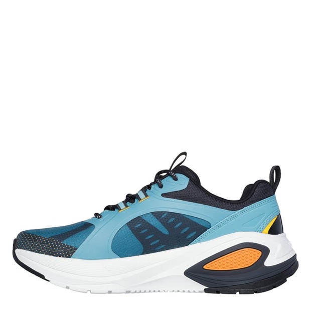 Blue/Multi - Skechers - Men's Monomesh Lace Up Classic Low-Top Trainers