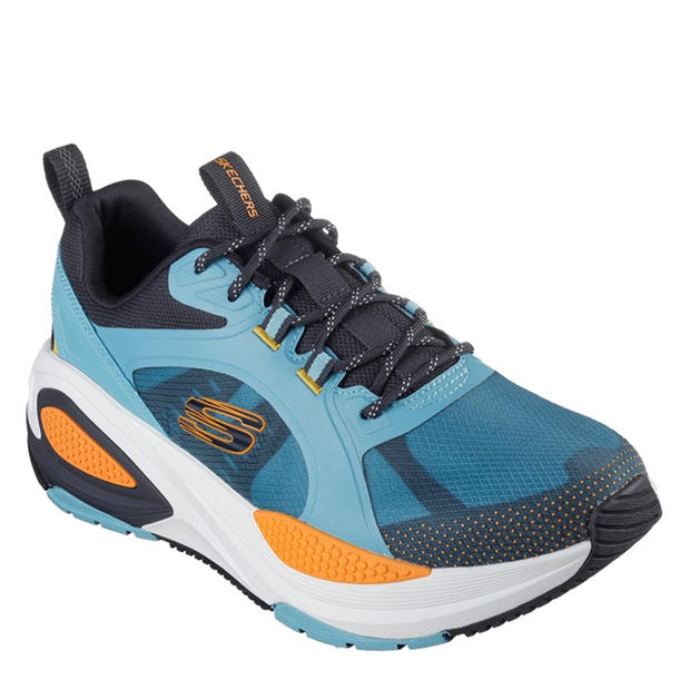 Blue/Multi - Skechers - Men's Monomesh Lace Up Classic Low-Top Trainers