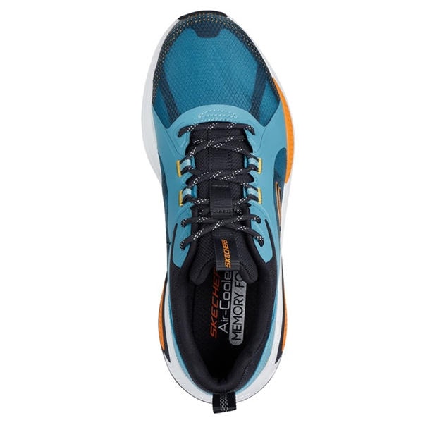 Blue/Multi - Skechers - Men's Monomesh Lace Up Classic Low-Top Trainers